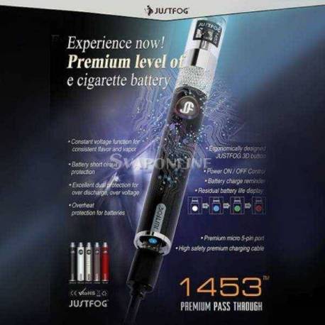 Justfog Kit Singolo 1453 Ultimate Premium Pass Through 650 MAh Colore Metallico