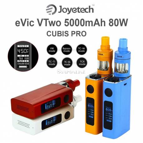 Joyetech EVic VTwo 5000mAh 80w Con CUBIS Pro Kit Completo Colore Nero