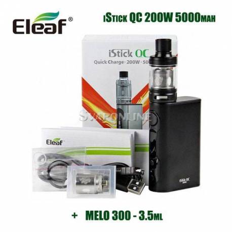 Eleaf IStick QC 200W Con MELO 300 Atomizzatore Colore Metallico