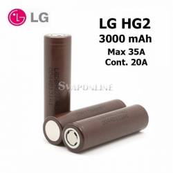 Lg Batteria 18650 LG HG2 3000mah 20A Litio
