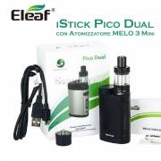 Eleaf IStick Pico Dual 200w Con Melo 3 Mini Colore Metallico