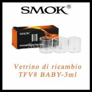 Smok TFV8 BABY ricambio vetro pyrex Glass Tube 