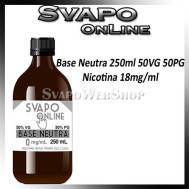 Base Neutra 250ml Nicotina 18mg 50VG 50PG Svapoonline