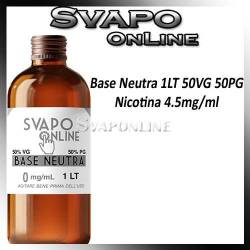 Base Neutra 1LT Nicotina 4.5mg 50VG 50PG Svapoonline