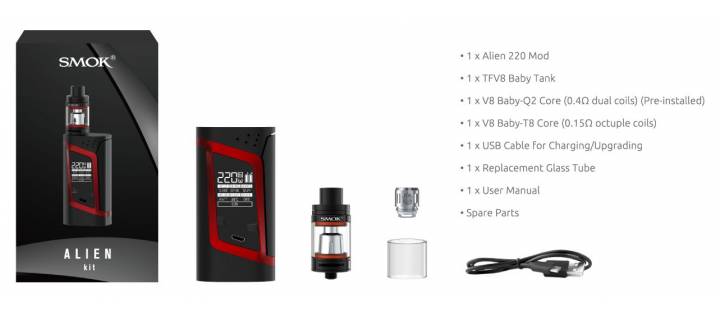Alien Kit 220w Con Tfv8 Baby Smok 11