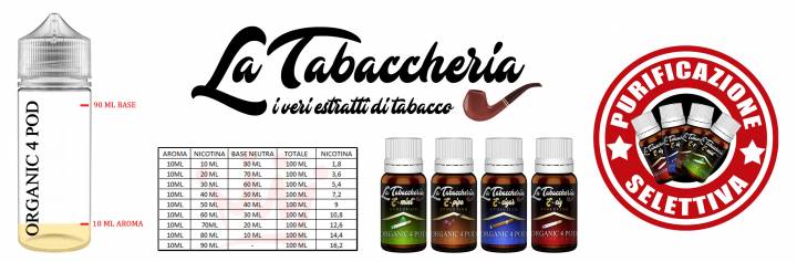 La Tabaccheria Organic 4 Pod E-Pipe Diluizione.