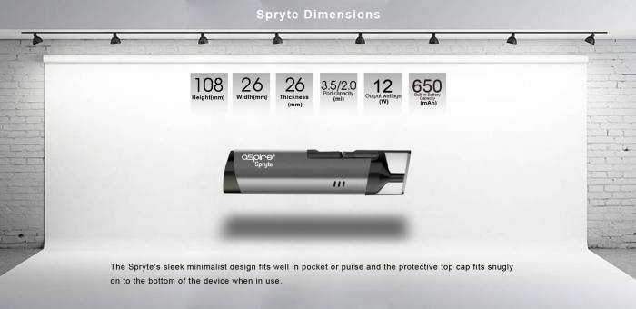 Aspire Spryte Kit Aio Pod 650mah 1 Aspire Spryte Kit Aio Pod 650mah 1