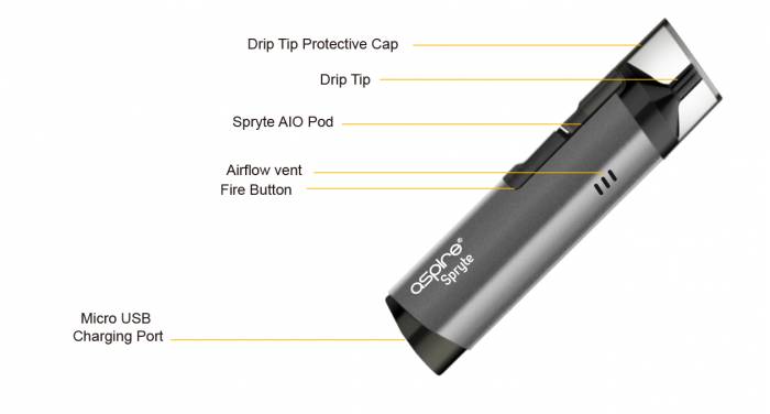 Aspire Spryte Kit Aio Pod 650mah 2 Aspire Spryte Kit Aio Pod 650mah 2