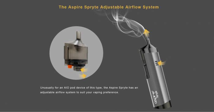 Aspire Spryte Kit Aio Pod 650mah 3 Aspire Spryte Kit Aio Pod 650mah 3