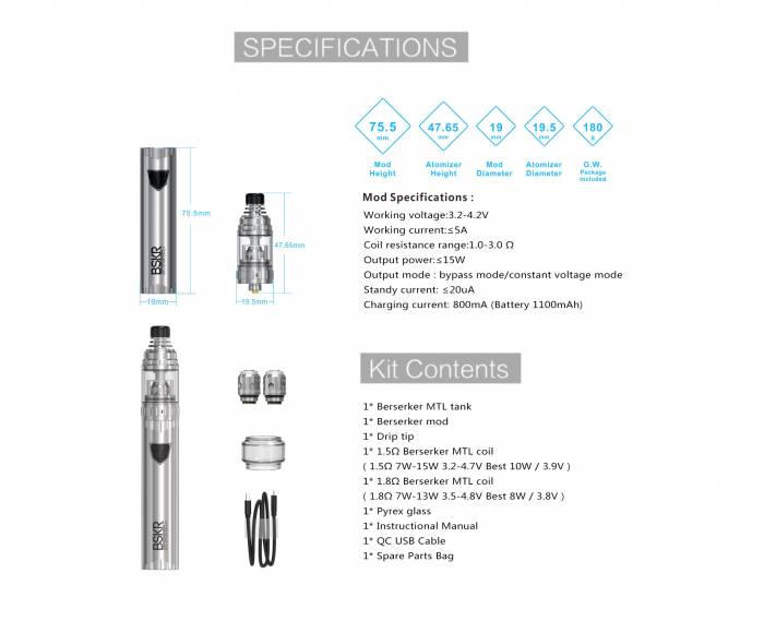 Berserker Mtl Starter Kit 3 5 Ml 9 Berserker Mtl Starter Kit 3 5 Ml 9