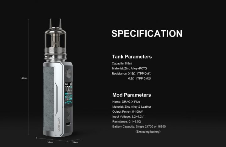 Specifiche DRAG X Plus