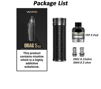 Drag S Pro kit pod mod scontenuto della confezione