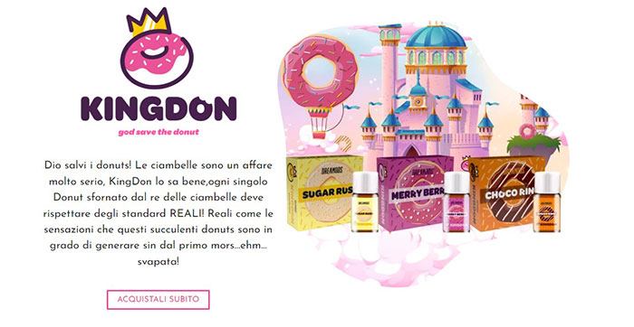 Aromi Dreamonds KINGDON - PLe ciambelle sono un affare molto serio, KingDon lo sa bene,ogni singolo Donut sfornato dal re delle ciambelle deve rispettare degli standard REALI!