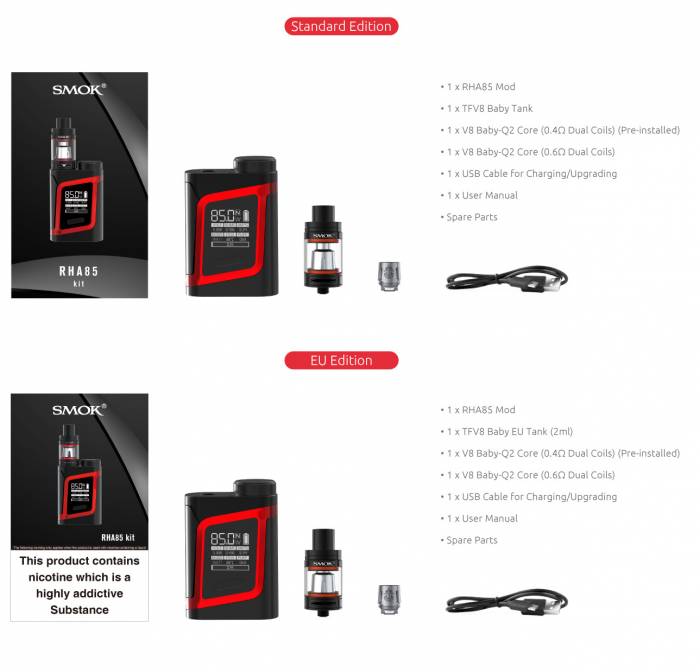 Rha85 Kit Con Tfv8 Baby Smok 2