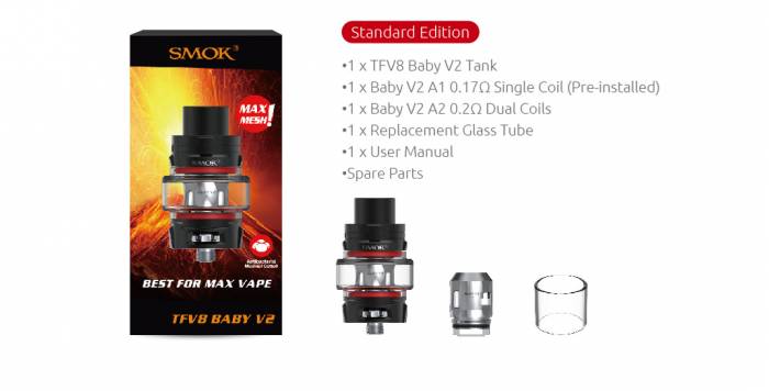 Smok Tfv8 Baby-v2 Atomizzatore 5ml Versione Childproof 1