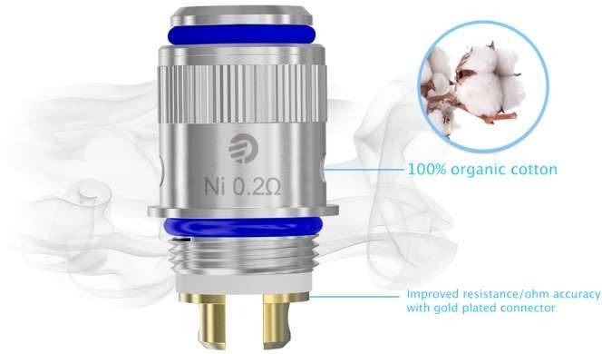 Resistenza Joyetech Ego One Cl-ni Nickel 0.2ohm 2 Head Coil Joyetech Ego One Cl-ni Nickel 0.2 Ohm 2