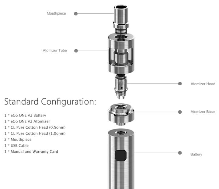 Joyetech Ego One V2 2ml 1500mah Kit Completo 1