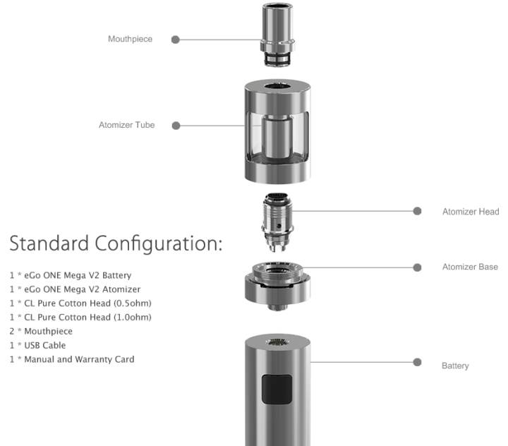Joyetech Ego One V2 Mega 4ml 2300mah Kit Completo 1 Joyetech Ego One V2 Mega 4ml 2300mah Kit Completo 1