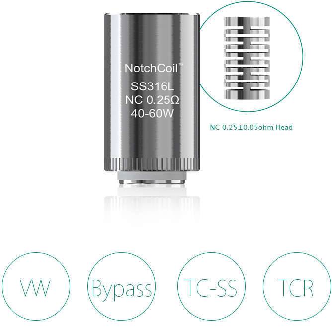 Notchcoil 0.25 Ohm Ricambio Per Atomizzatore Eleaf Lyche 0