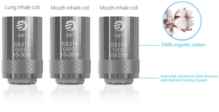 Head Coil Joyetech Bf Ss316-0.5 Ohm Ricambio Per Atomizzatore Cubis 0