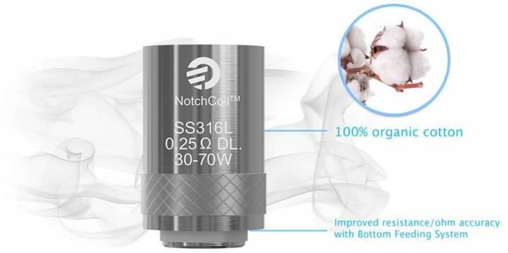 Notchcoil 0.25 Ohm Ricambio Per Cubis Aio Cuboid Mini 1