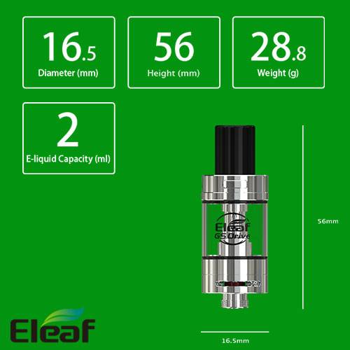 Dimensioni e caratteristiche Atomizzatore GS DRIVE by Eleaf