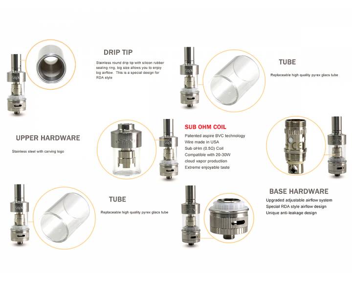 Head Coil Aspire Atlantis Pacco Da 5 Pezzi