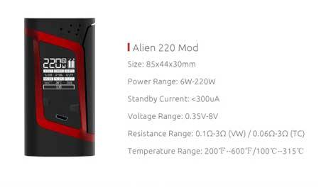 Smok Alien Mod Tc 220w 2