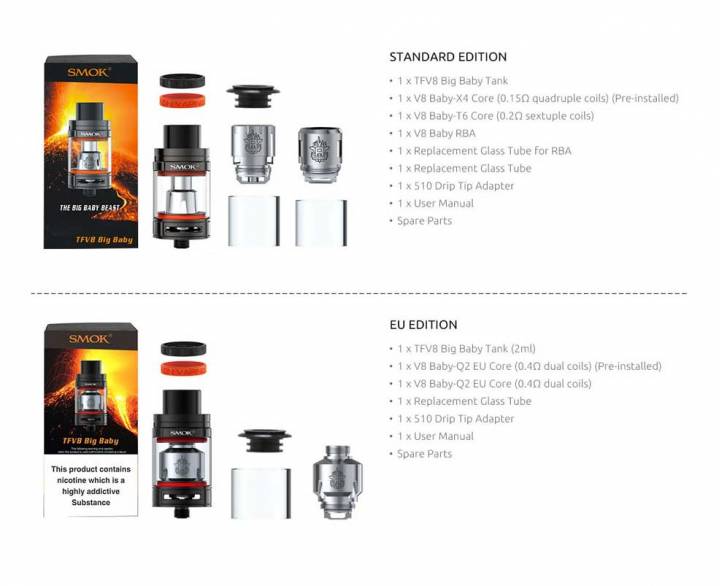 Tfv8 Big Baby Atomizzatore Smok 3