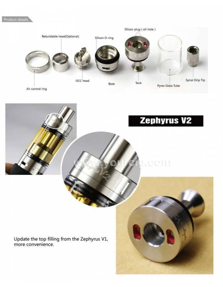 Ud Zephyrus V2 Rta Atomizzatore By Youde Tech 0