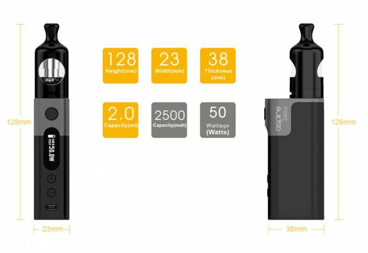 Aspire Zelos 50w Con Nautilus 2 Kit Completo 2500mah 1 Aspire Zelos 50w Con Nautilus 2 Kit Completo 2500mah 1
